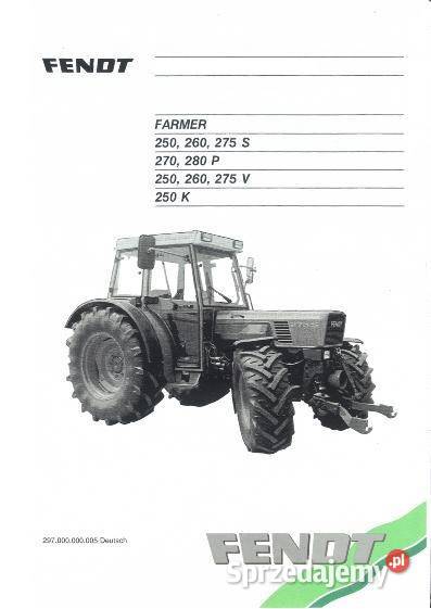 Katalog części Fendt Farmer 310 LSA j polski wielkopolskie Szamotuły sprzedam