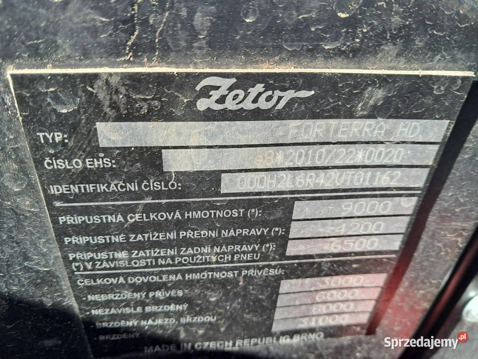 ciągniki Zetor forterra hd Poleasingowe BZ