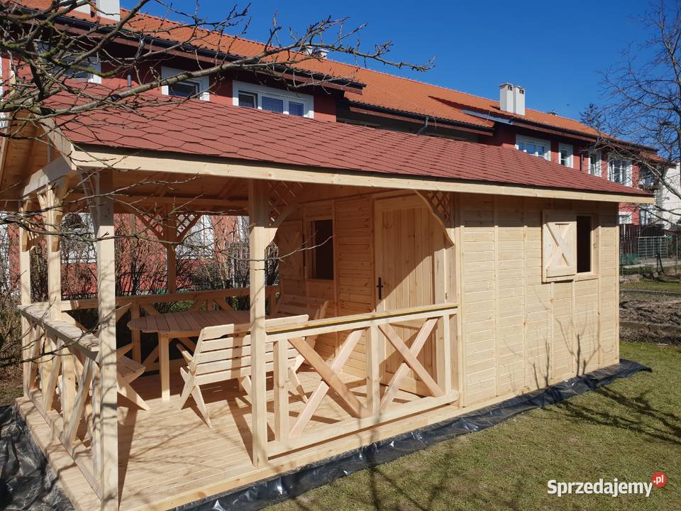 Domek letniskowy ogrodowy drewniany altana Zimnowoda