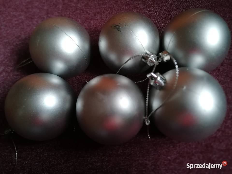 Bombki srebrne nietłukące sztuk 6Ozdoby Łódź