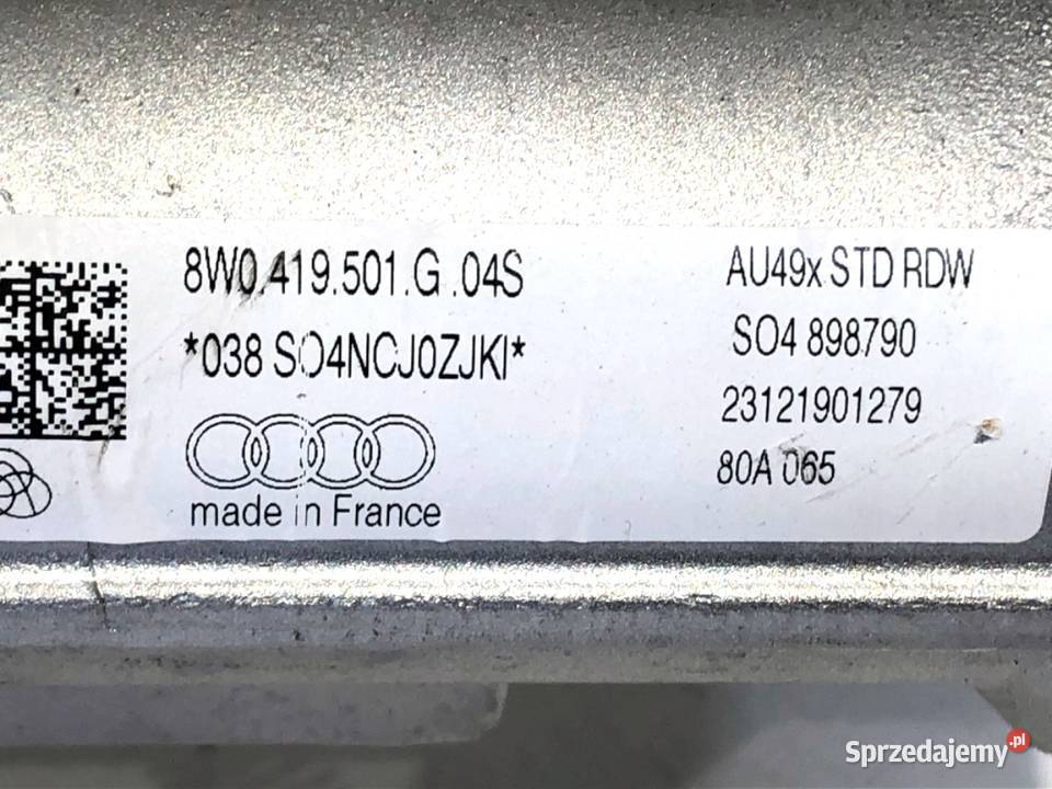 KOLUMNA KIEROWNICZA AUDI A4 B9 8W0419501G Części samochodowe