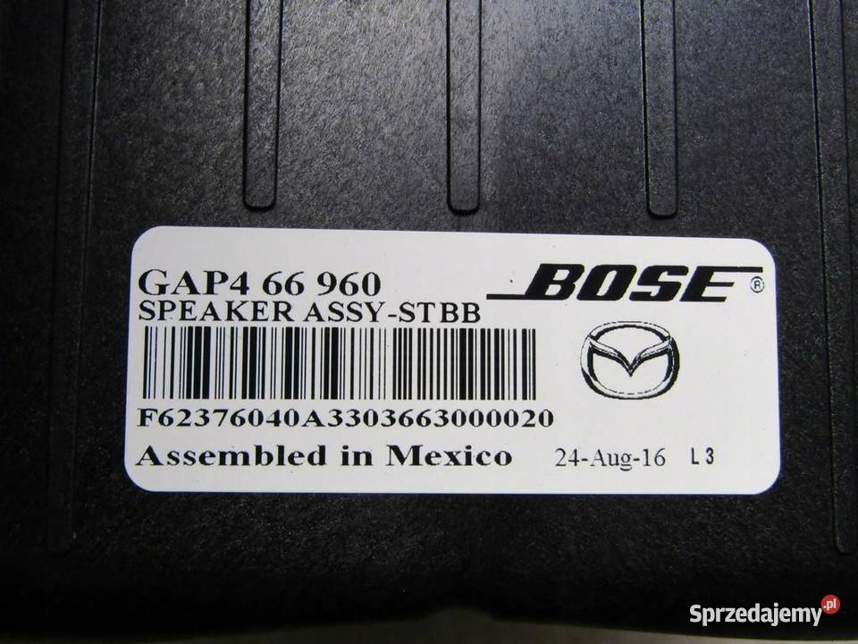 GŁOŚNIK SUBWOOFER BOSE MAZDA CX3 CX3 GAP466960 lubelskie sprzedam