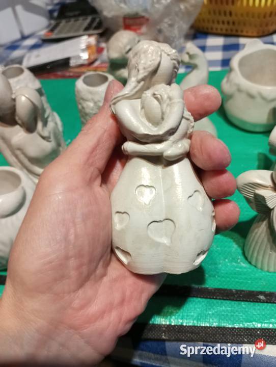 Zajączki gipsowe świeczniki na telight figurki mazowieckie Warszawa sprzedam