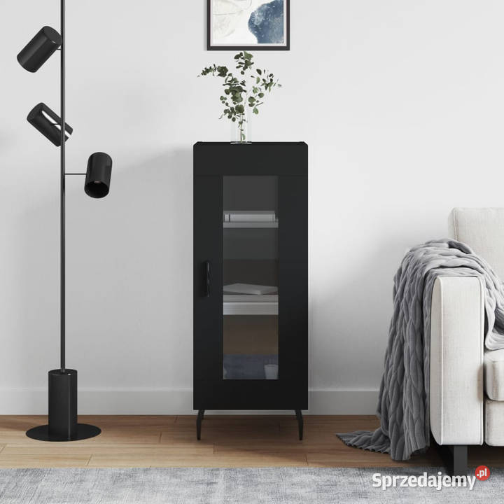 Szafka czarna 345x34x90 materiał drewnopochodny Pozostałe Warszawa