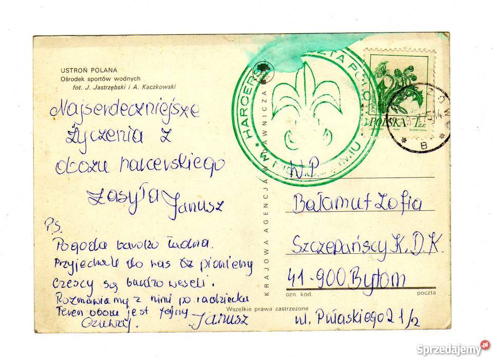 USTROŃ POLANA POCZTÓWKA Krynki