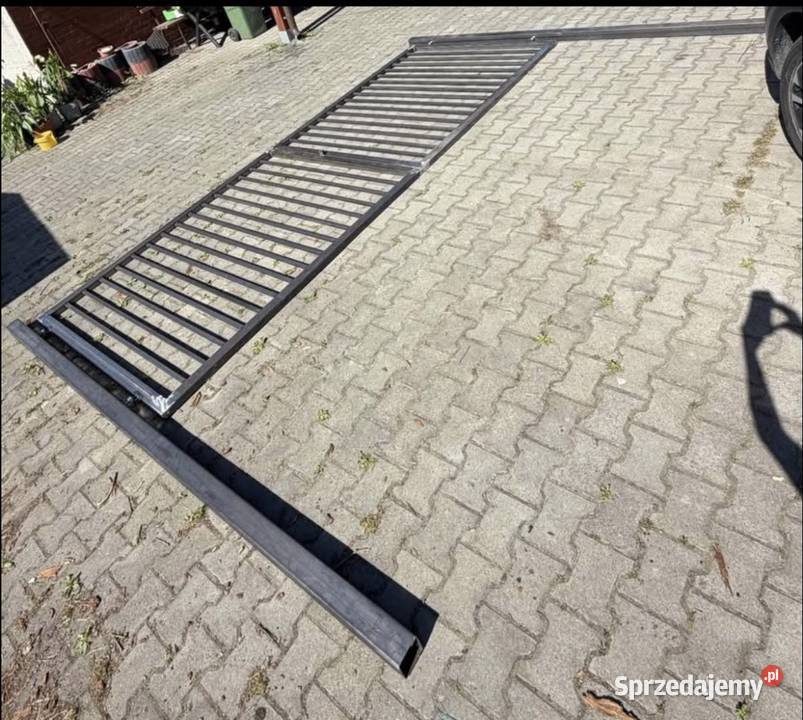 Brama dwuskrzydłowa 4m słupy zawiasy regulowane skrzydłowa