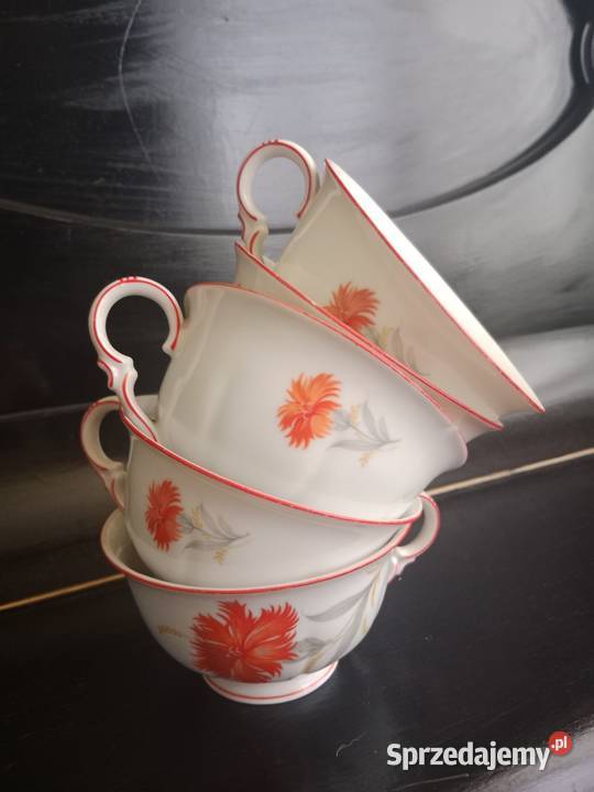 Kultowa Porcelana GIESCHE Zestaw 5 filiżanek Porcelana i szkło Ruda Śląska sprzedam