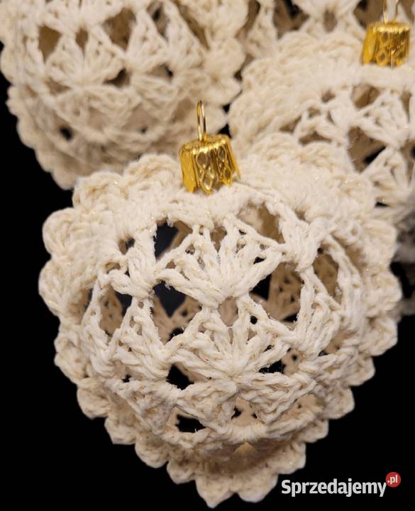 Bombki choinkowe serduszka ręcznie wykonane w małopolskie