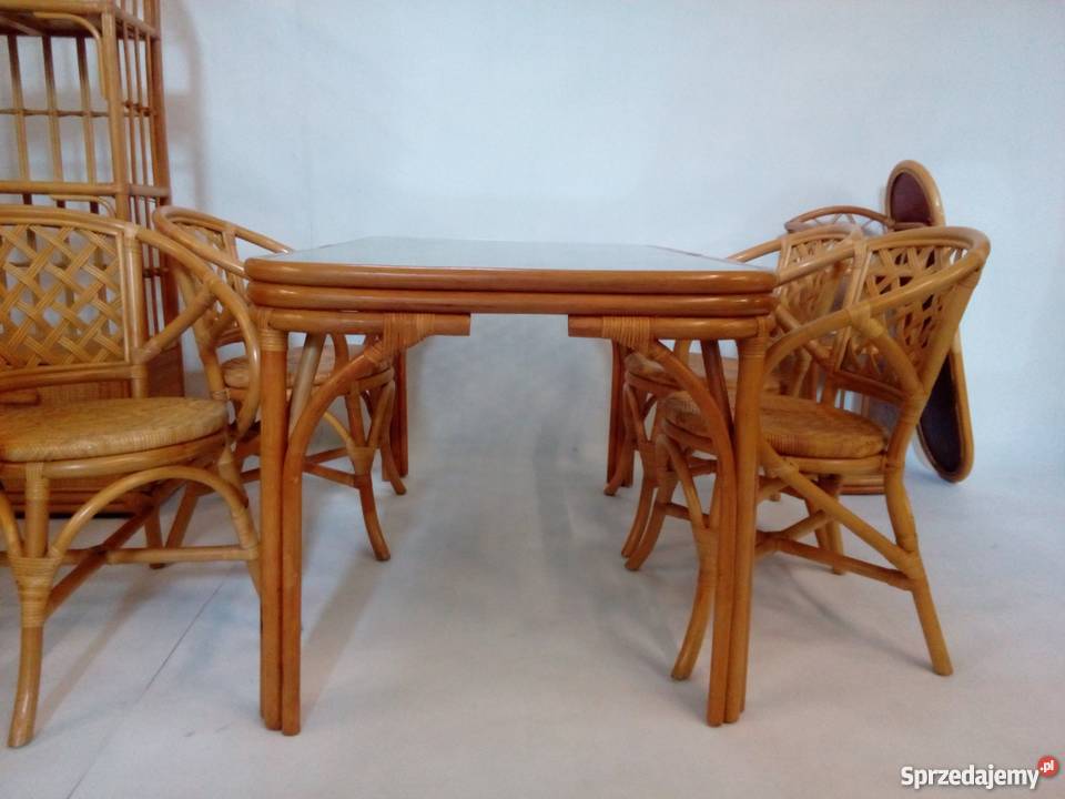 Promocja Meble rattanowe duży stół 3 krzesła Opole