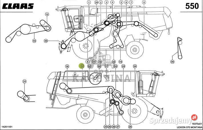 Claas Lexion pas klinowy napędu głównego Pozostałe wielkopolskie sprzedam