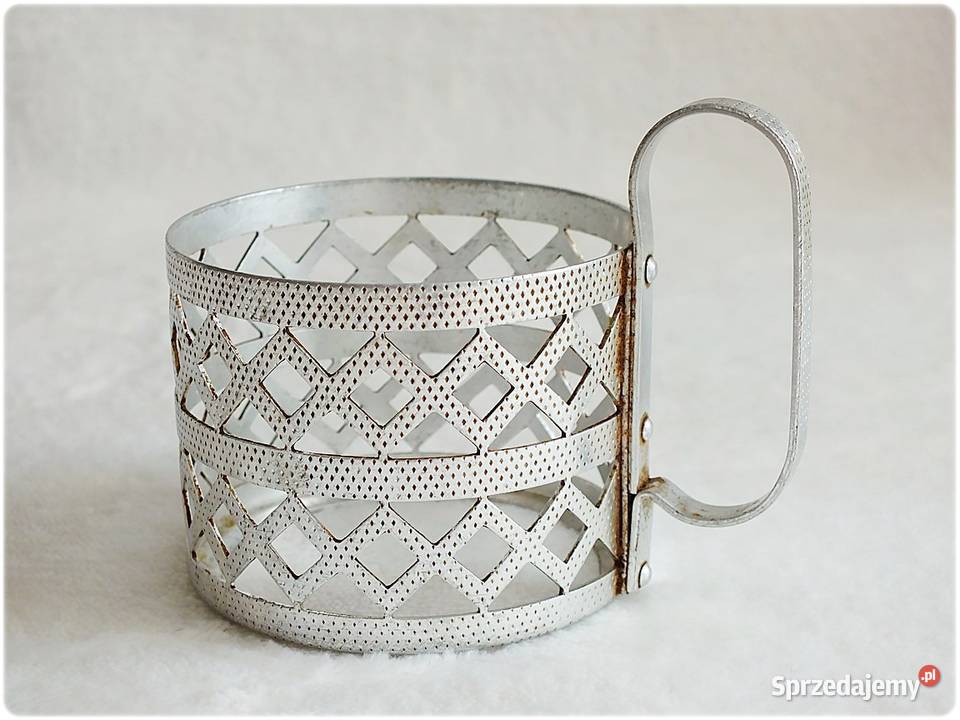 Koszyk Koszyczek na szklamkę aluminiowy lata Szklanki i kufle Wyposażenie wnętrz Żary