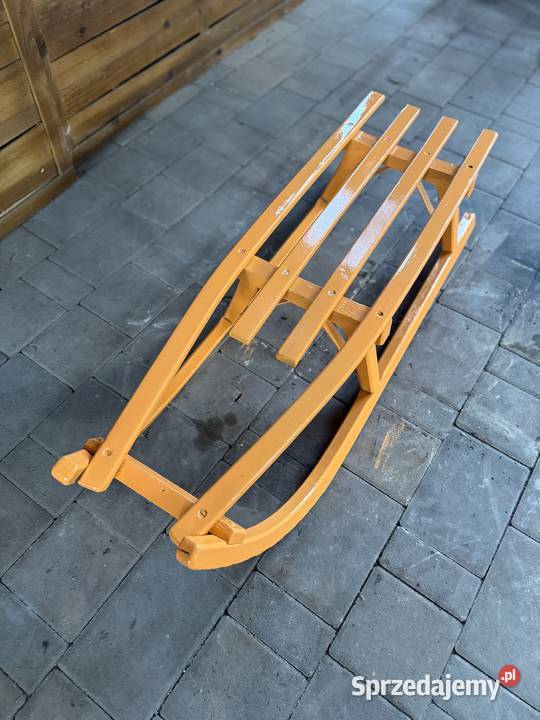 Turbo sanki drewniane pomarańczowe Solidne i śląskie Rybnik