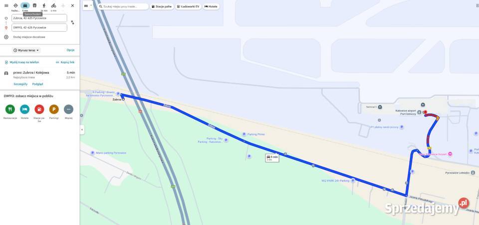 Działka pod dzierżawę 500m terminala lotniska śląskie