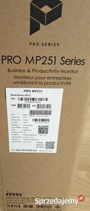 Monitor MSI PRO MP251 Bełchatów
