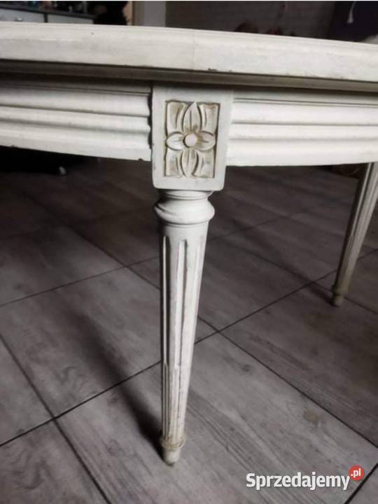 Wyjatkowy stół kawowy gościnny ze skórzanym 48cm Szczecin