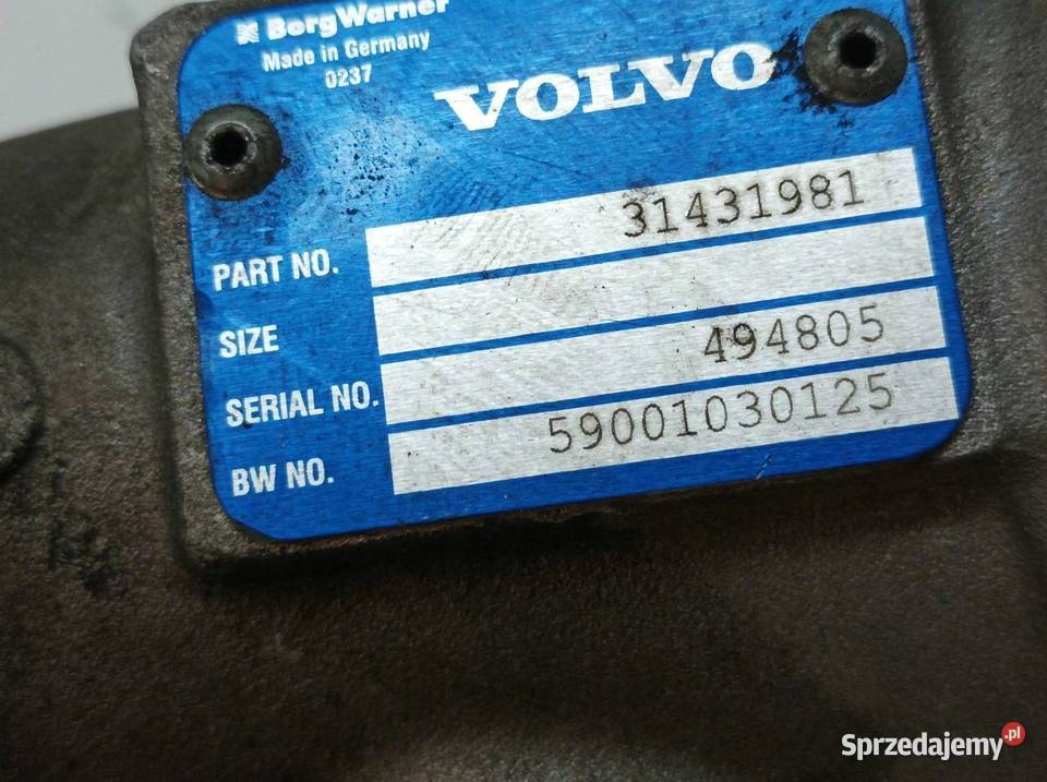 DOLOT POWIETRZA 31431981 20 D Volvo V60 II 2018 osobowe sprzedam