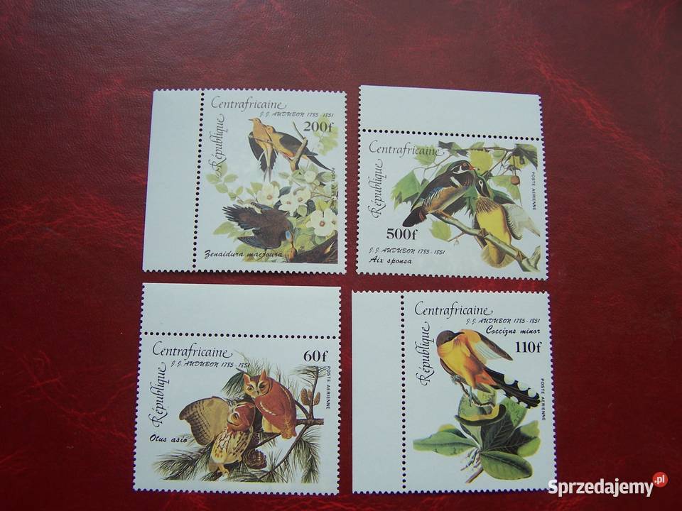 Centralna Afryka 1985 MNH Mi 109497Fauna Ptaki J Tychy