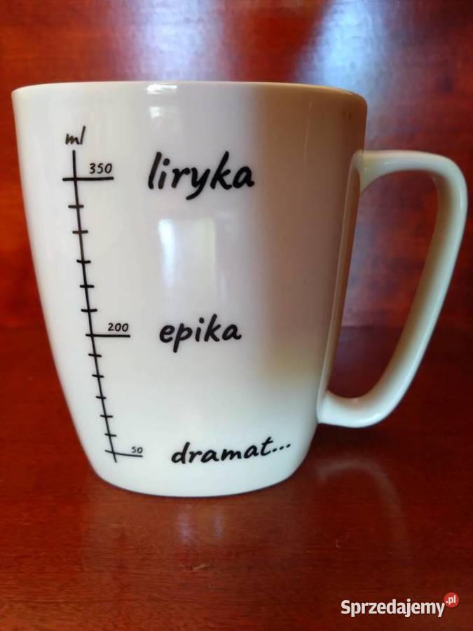 Liryka Epika Dramat kubek biały z uchem mazowieckie Warszawa
