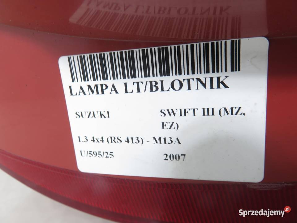 LAMPA LEWA TYLNA SUZUKI SWIFT III MZ EZ osobowe małopolskie sprzedam