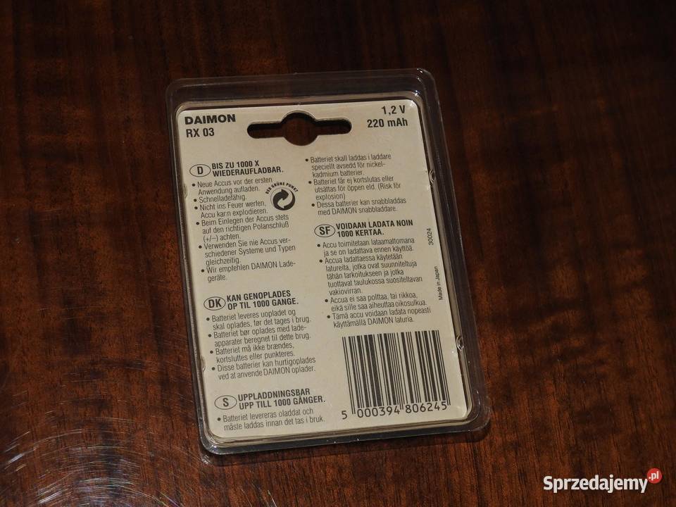 Akumulatorki Daimon Accu 1000 RX03 12V 220 mAh podkarpackie Przemyśl