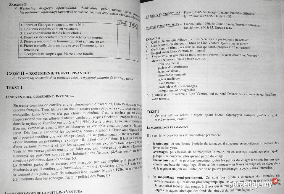 Język francuski Tematy i zagadnienia maturalne lubelskie Chełm