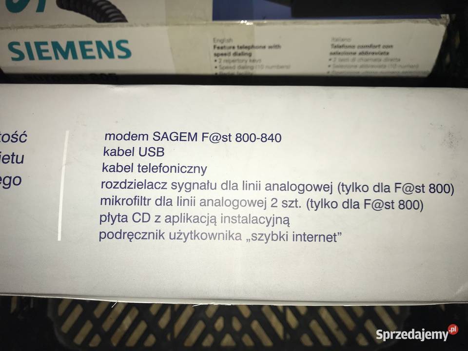 Modem komputerowy NETIA SAGEM Fst 800840 Internet i komunikacja Łódź