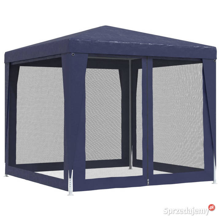 Namiot z 4 ścianami z siatki niebieski 25x25 m Warszawa