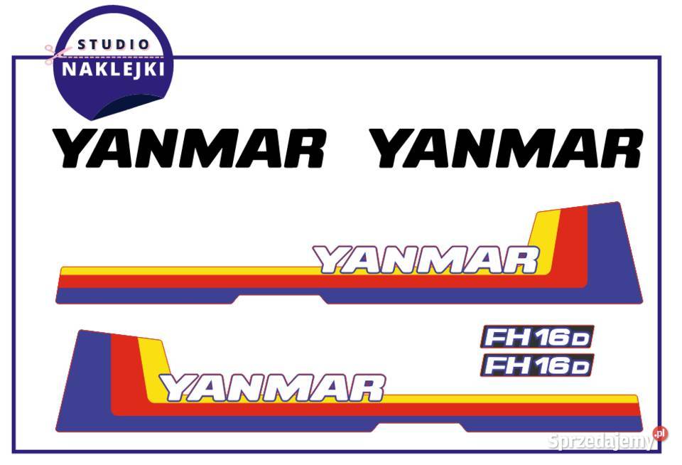 Naklejki traktorek Yanmar FH16D Nalepki Nalepka Pułtusk