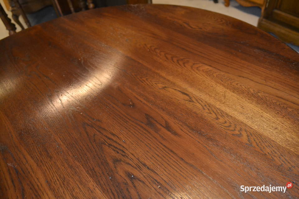 stół okrągły francuski lity dąb Będzin