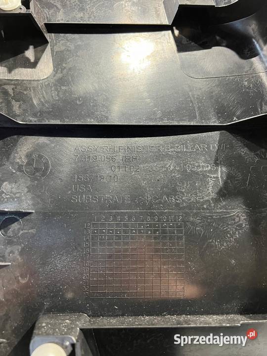 BMW X3 F25 OSŁONA SŁUPKA B PRAWA CZARNA 7319056 sprzedam
