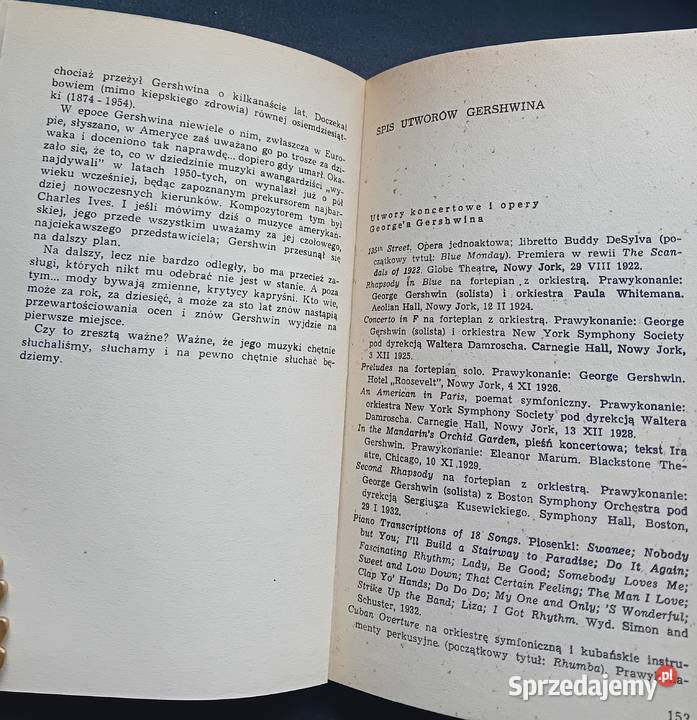 Lucjan Kydryński Gershwin PWM 1982 r Wydanie IV Pozostałe wielkopolskie Koźminek