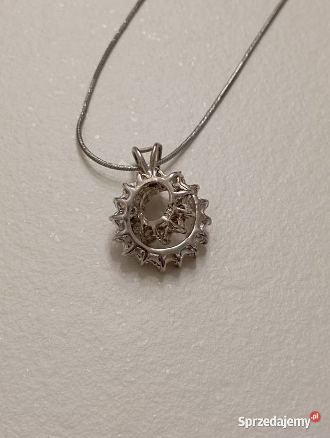 Naszyjnik srebrny z cyrkoniami srebro