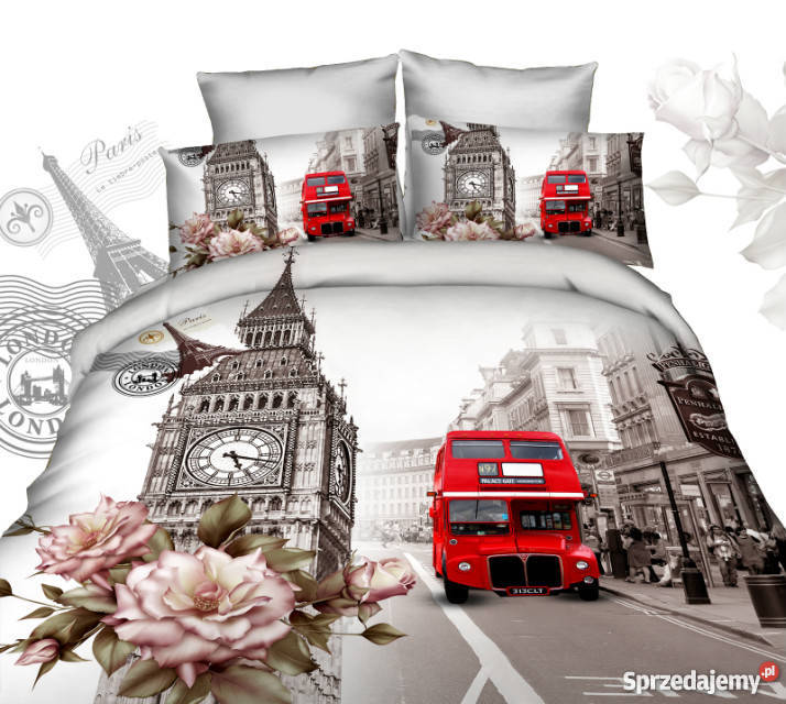 Pościel 3D z prześcieradłem 4 części Rozmiar 160x200 kujawsko-pomorskie Inowrocław