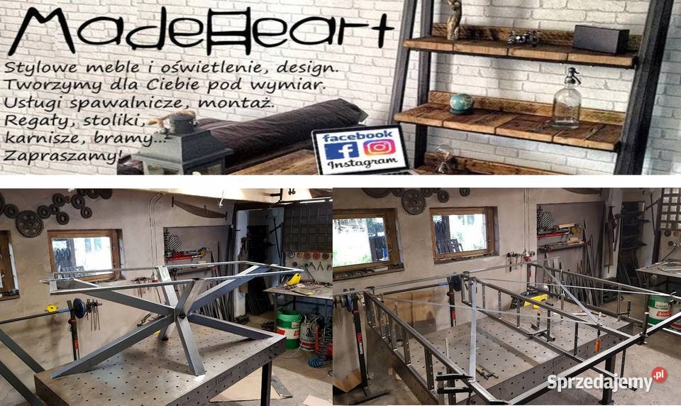 Nogi podstawa LOFT na wymiar stal mal PROSZKOWO Bartoszyce