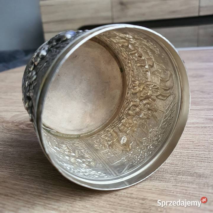 Douwe Egberts pojemnik posrebrzany Nowa Sól