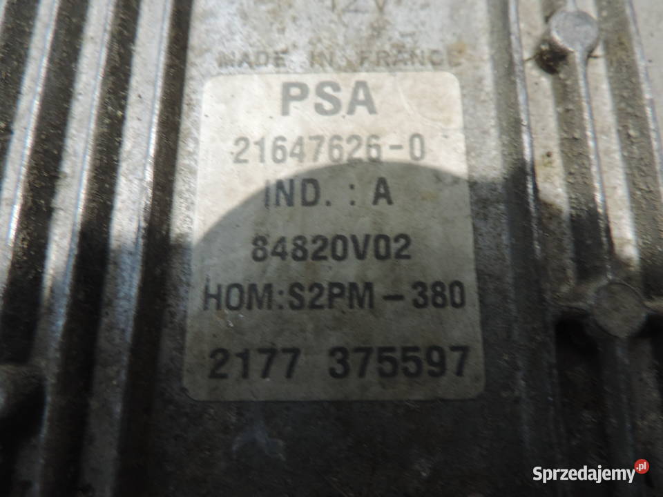 KOMPUTER STEROWNIK SILNIKA PEUGEOT CITROEN C3 14 małopolskie