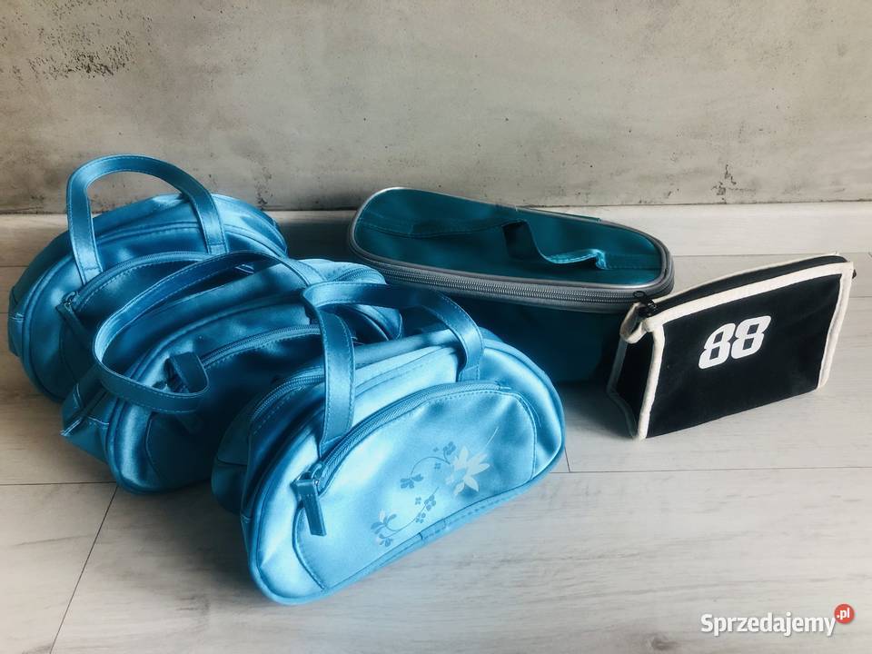 NOWA kosmetyczka niebieska futerał kuferek 3 sprzedam