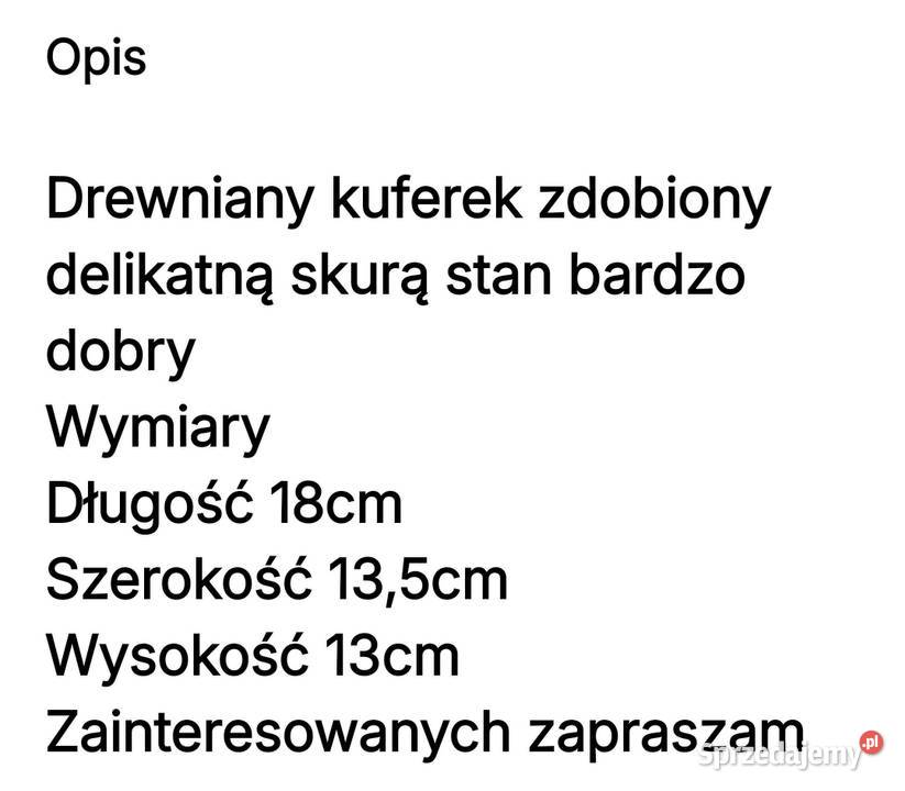 Drewniana szkatułka Szczecin