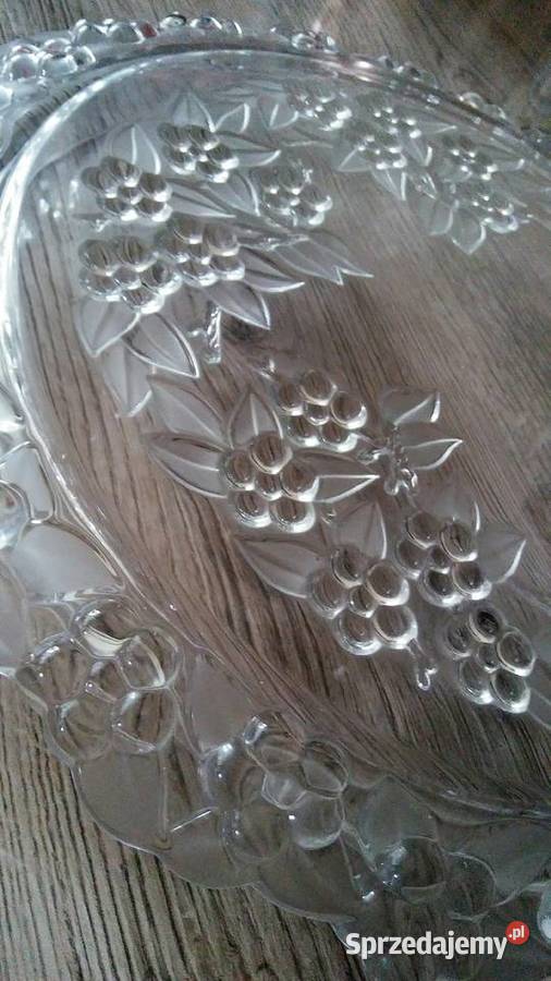 Patera szklana tortowa lubelskie Kraczewice Prywatne