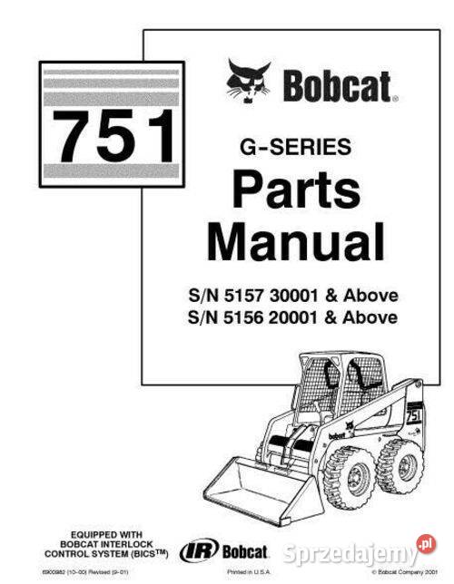 BOBCAT 751 753 G 773 853 Katalog części wysyłka Kielce