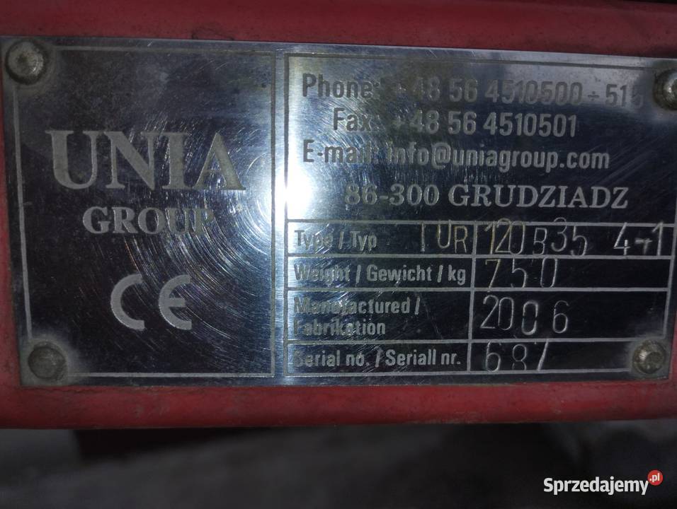 Pług piątka Unia TUR 41 5skibowy Łowicz