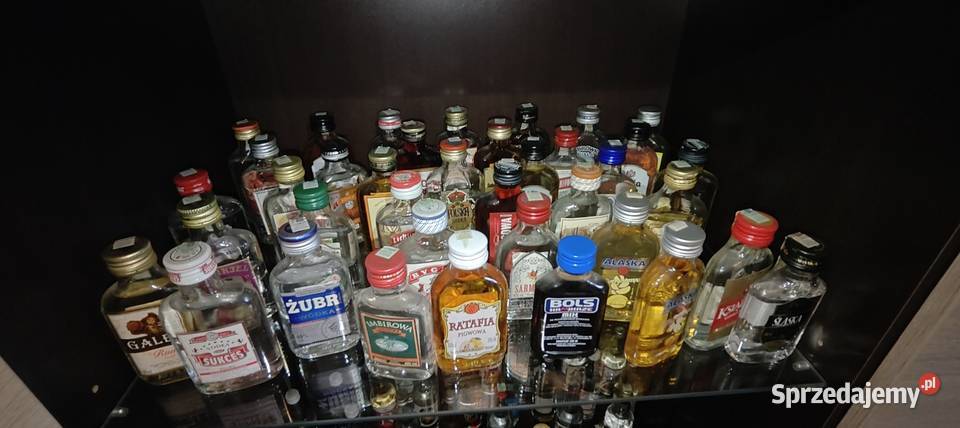 Kolekcja alkoholi miniaturek Polmos lubelska Lipsko