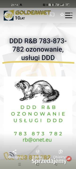 Deratyzacja dezynfekcja dezynsekcja zwalczanie Trzebnica