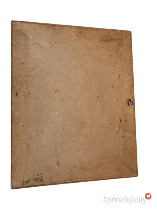 Stary obraz haftowany krajobraz lata 50 antyk Cieszyn