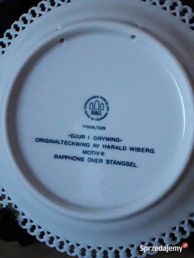 Zestaw talerzy dekoracyjnych Bing Grndahl lata Janów Lubelski