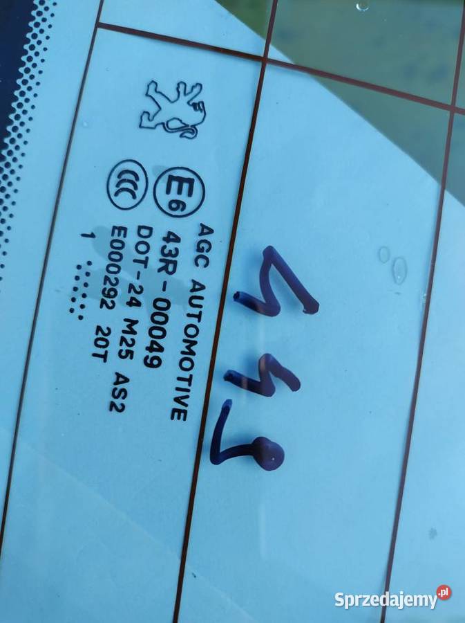 Szyba tylna klapa PEUGEOT 508 SW Kombi Zahajki-Kolonia