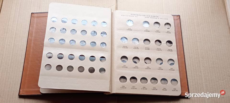 Stare monety Pusty Klaser Three i Six Pence 1910 podkarpackie