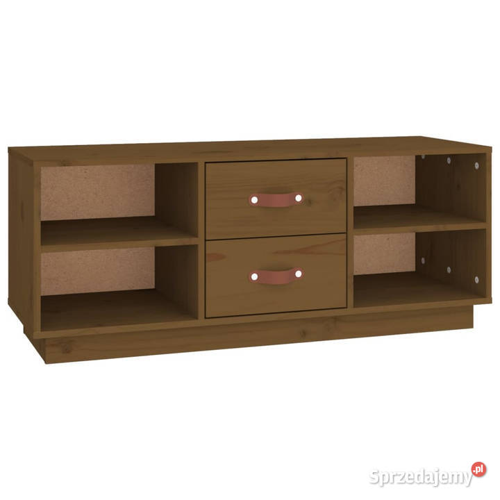 Szafka pod TV miodowy brąz 100x34x40 lite drewno Warszawa