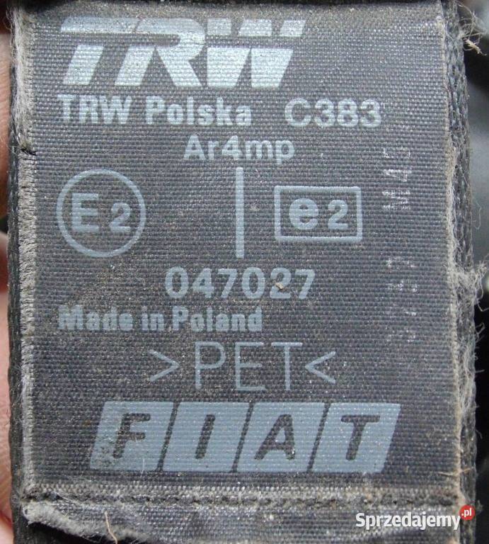 Pas bezpieczeństwa prawy przód FIAT CINQUECENTO opolskie Biała Nyska