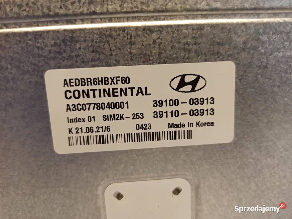 KOMPUTER SILNIKA HYUNDAI IONIQ 3910003913